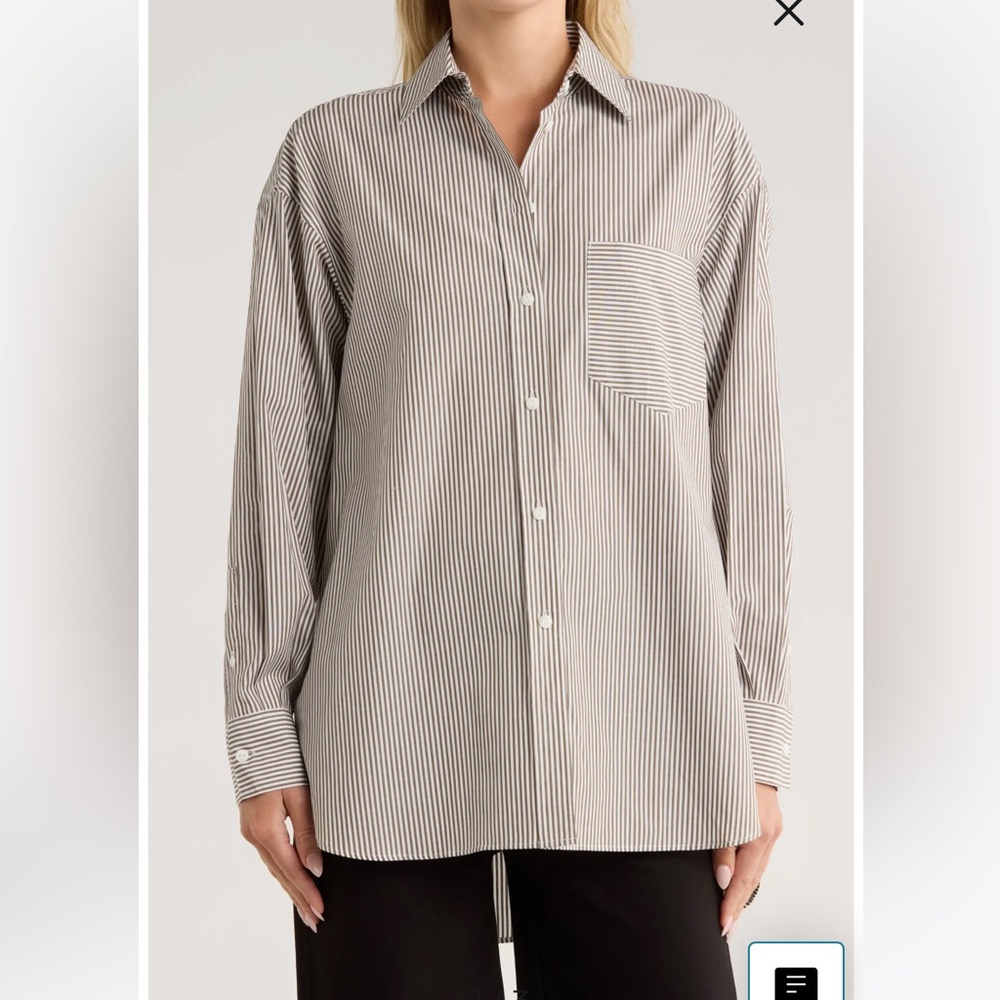 Rag & Bone light gray striped shirt